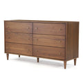 Walnut 6 Drawer Dresser G28332