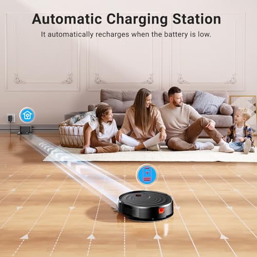Robot Vacuum and Mop Combo 5000Pa 650mL 2 in 1 Self-Charging Robotic Vacuum N758657
