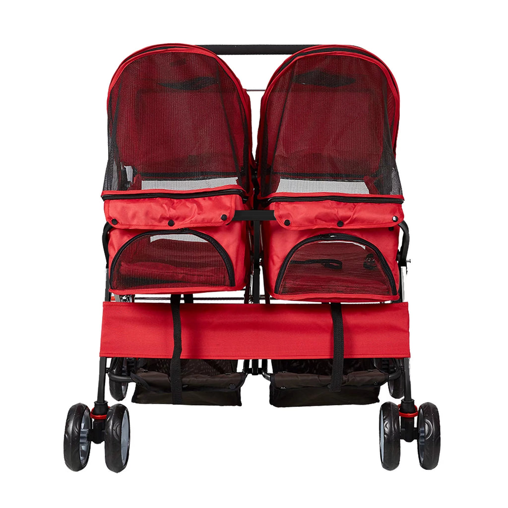 Blue Foldable Double Pet Stroller V993