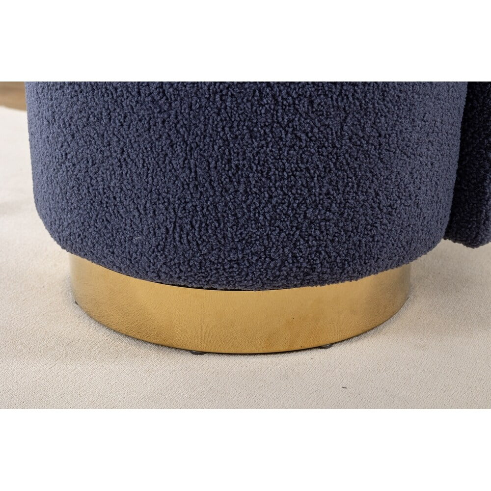 Swivel Accent Barrel Chair Navy T538