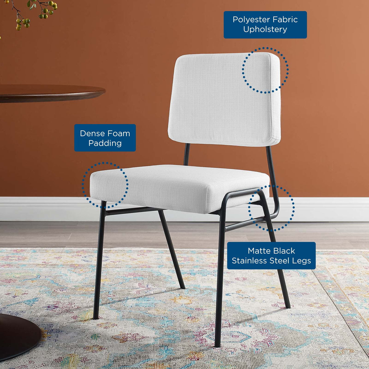 Upholstered Fabric Dining Side Chair X535417