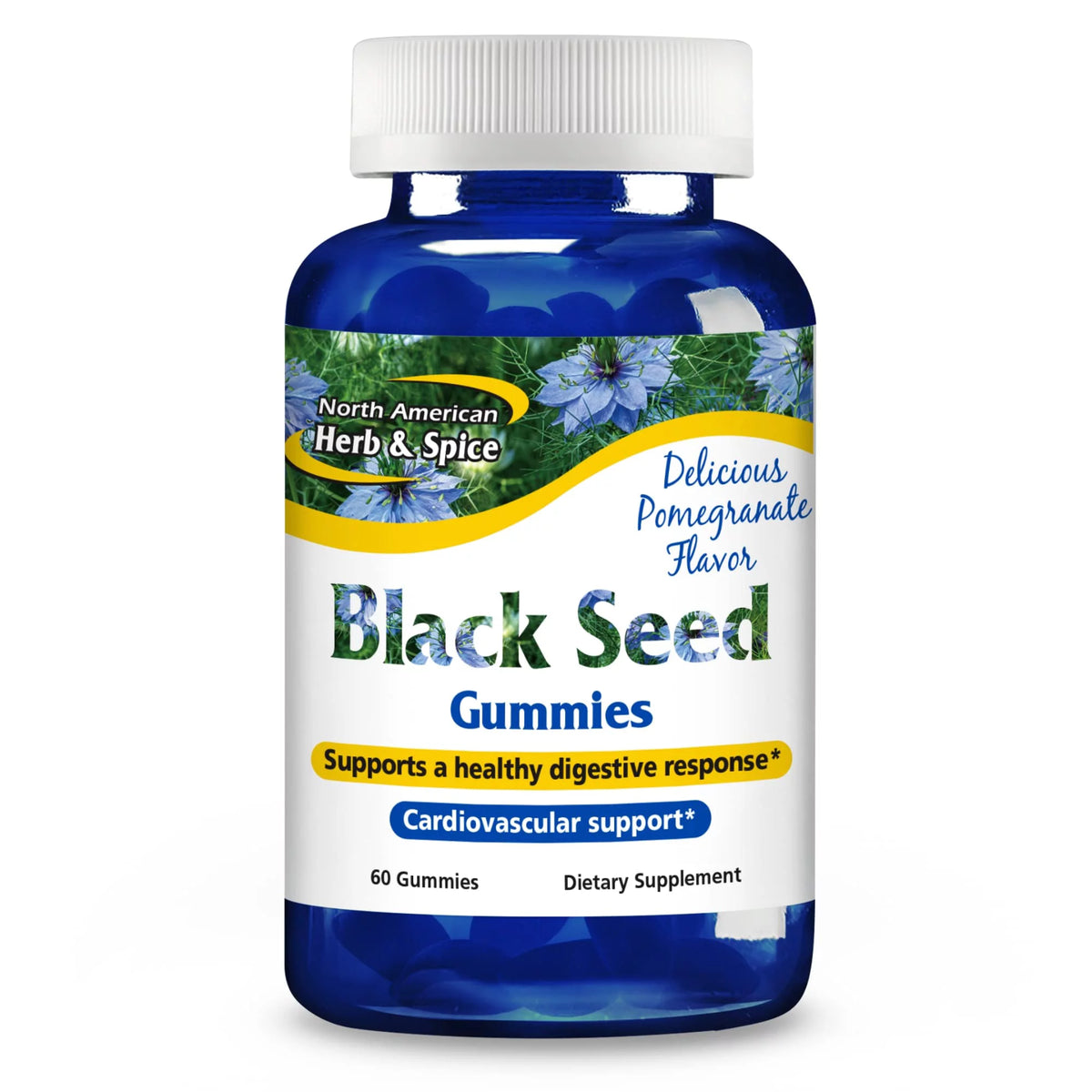 Black Seed Gummies, Pomegranate Flavor - 60 Gummies - Non-GMO - 30 Servings G894