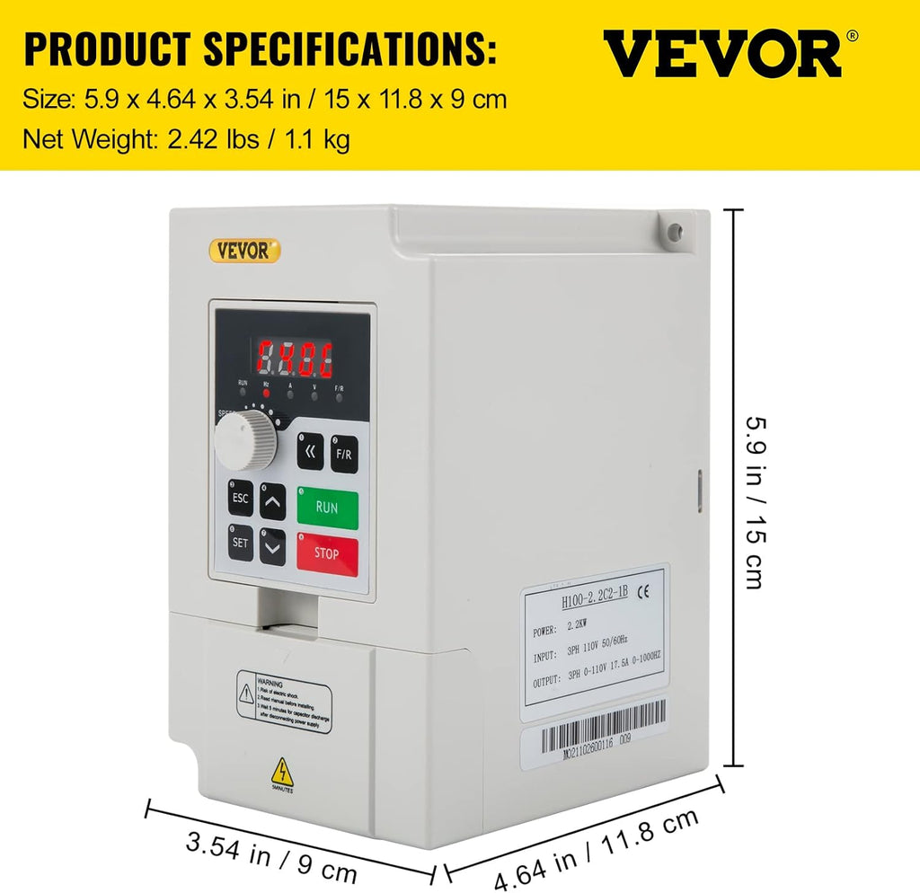 2.2KW 110V 3HP Variable Frequency Drive W33701