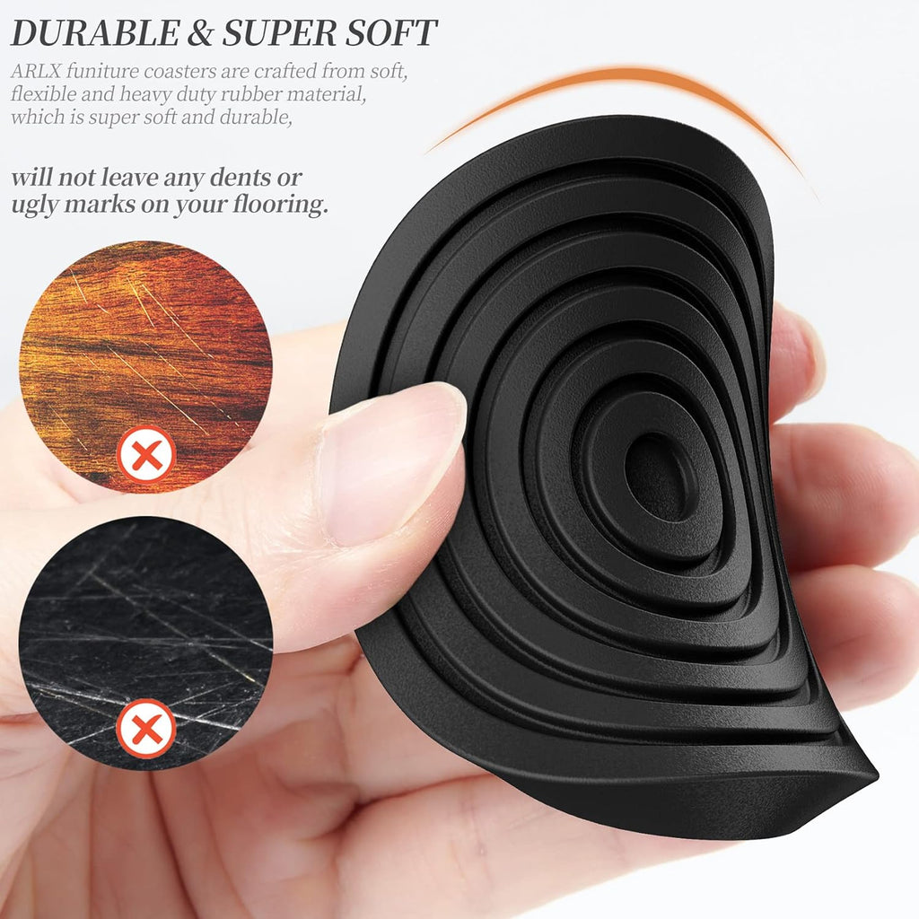 2.5 Inch 4pcs Non Slip Rubber Furniture Coasters D696395