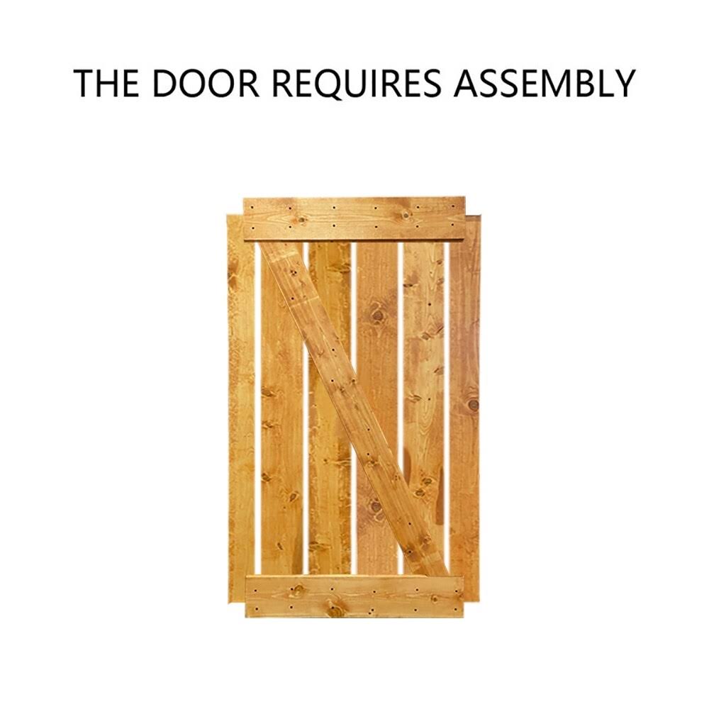 Stained Double Barn Door with Hardware Kit D17464