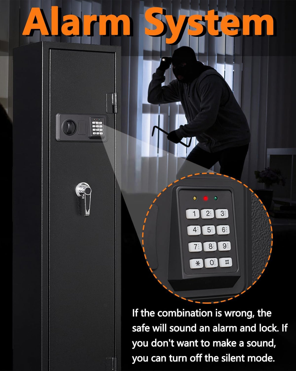 Gun Safe with Adjustable Dividers & Racks G96247