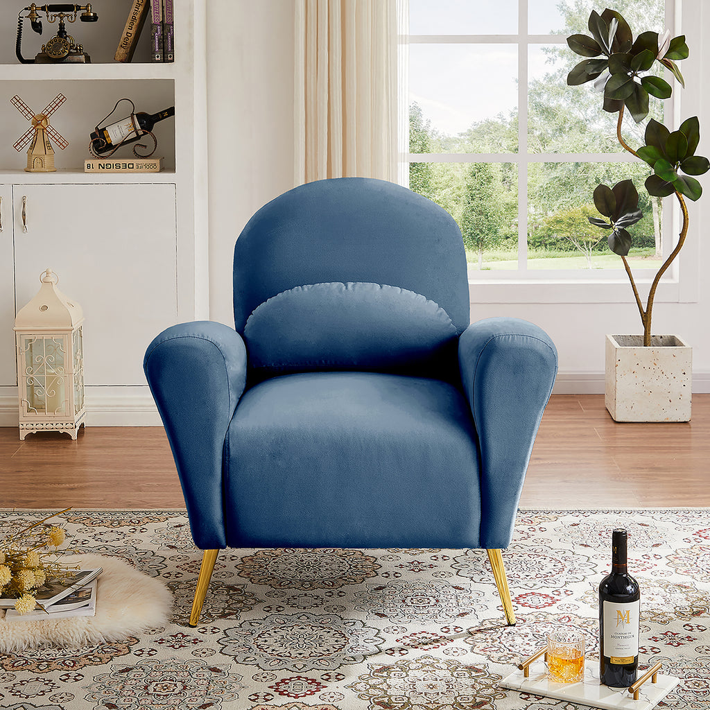 Blue Upholstered Armless Chair U448117