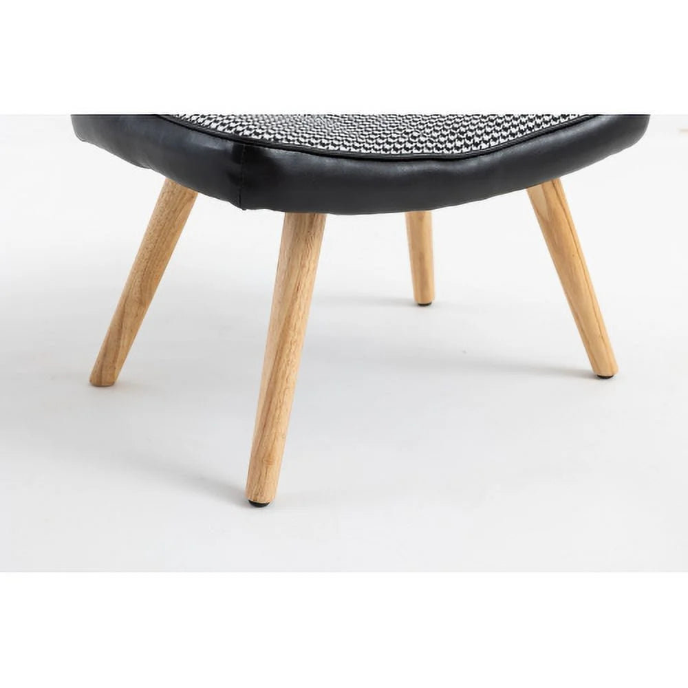 Black Wooden Step Stool with Non-Slip Pad Z724