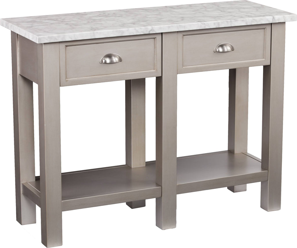Faux Marble Rectangular Console Table T441939