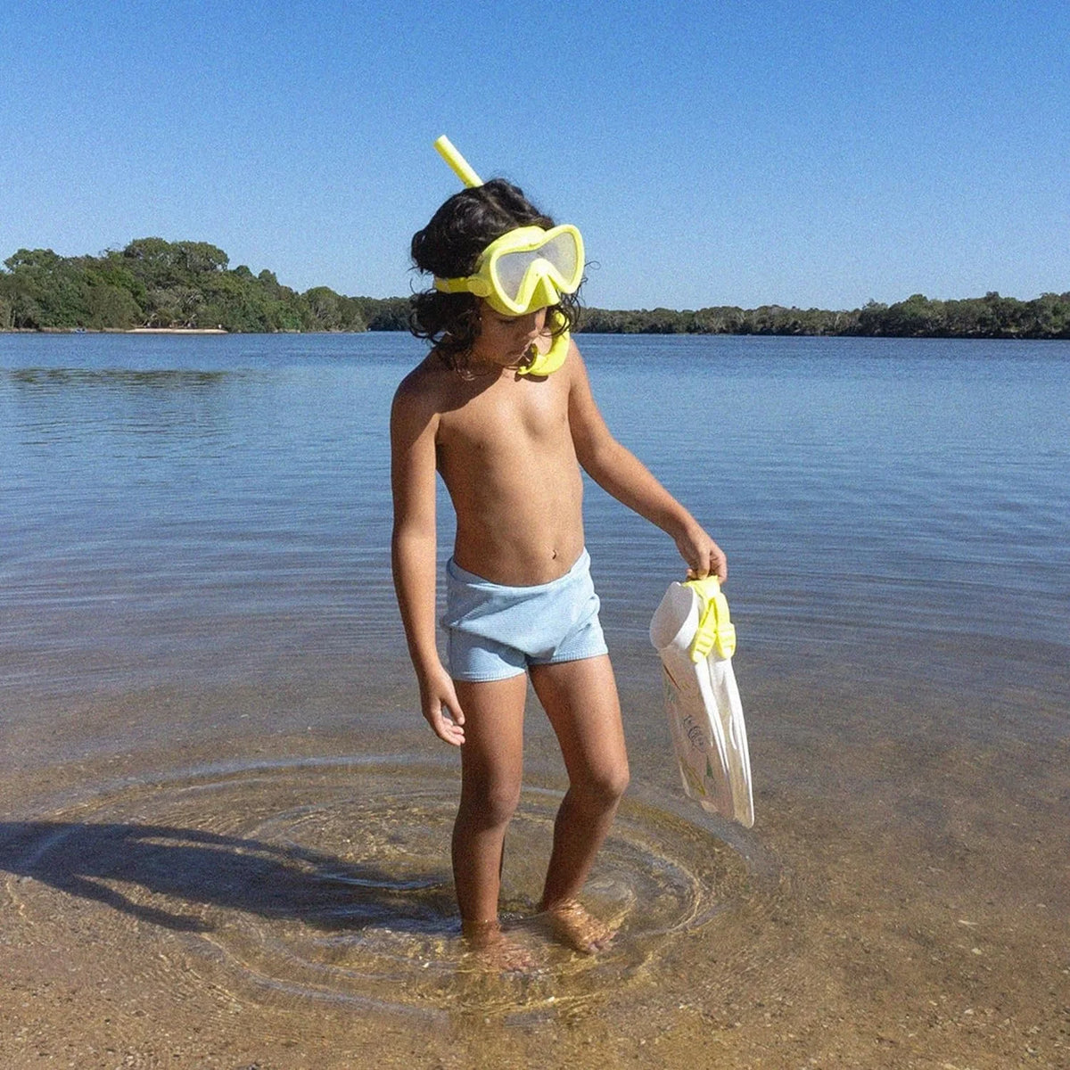 Kids Snorkel Set Medium Yellow Y344
