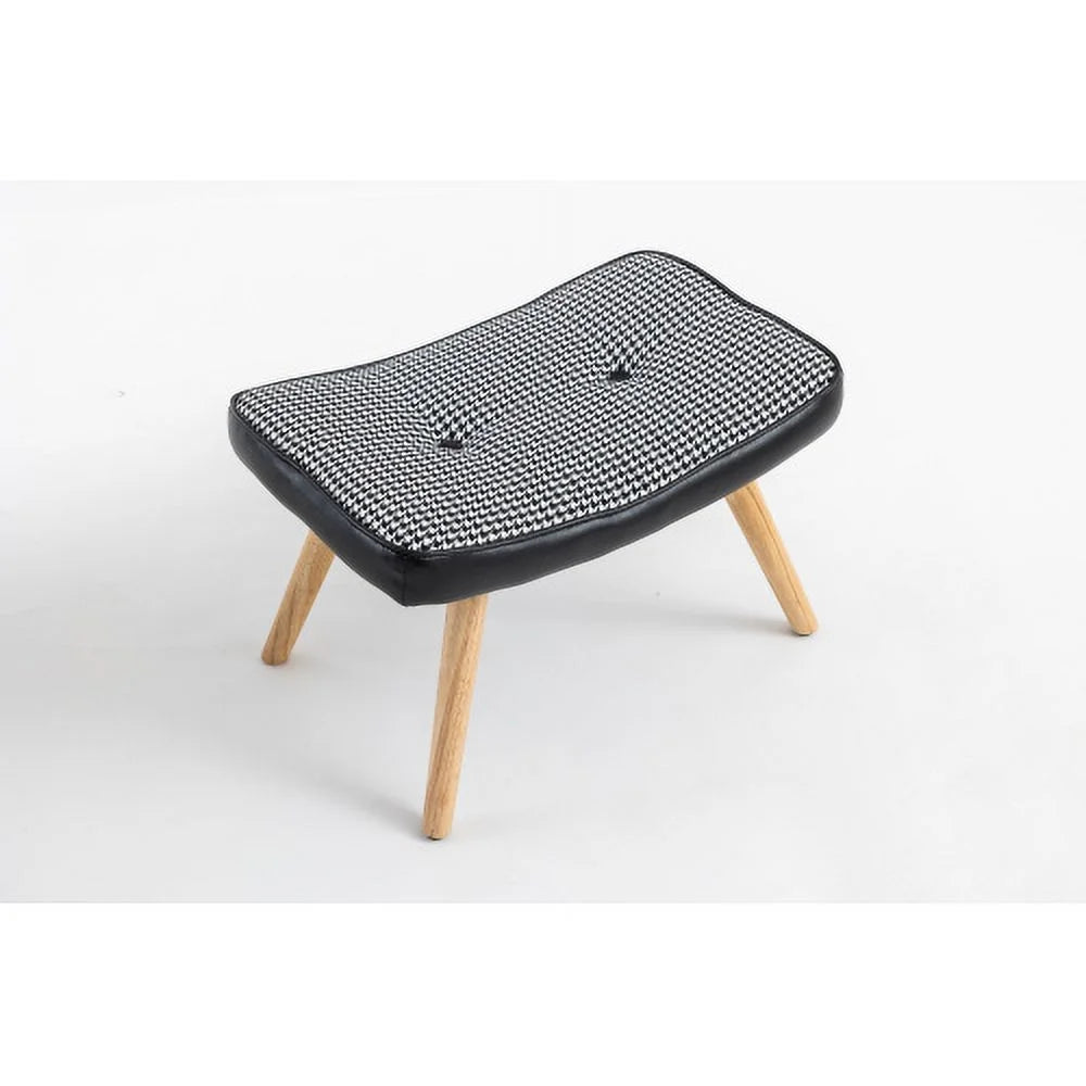 Black Wooden Step Stool with Non-Slip Pad Z724