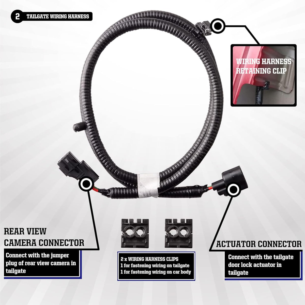 Power Tailgate Lock with Wiring Harness for Toyota Tacoma I585887