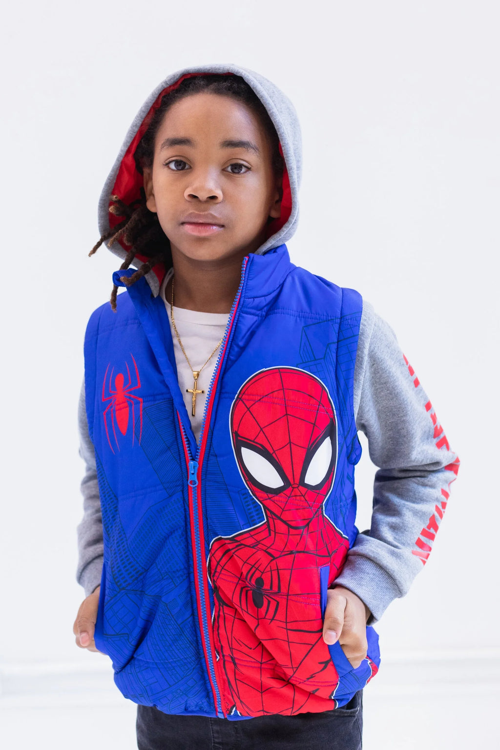 Spider-Man Zip Up Vest 2fer Jacket H715298