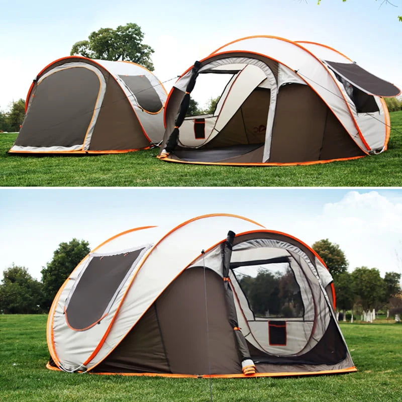 4/6/8 Person Water-Resistant Windproof Camping Tent with Carry Bag L105002