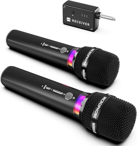 Rechargeable Wireless Microphone with LED Lights X64587