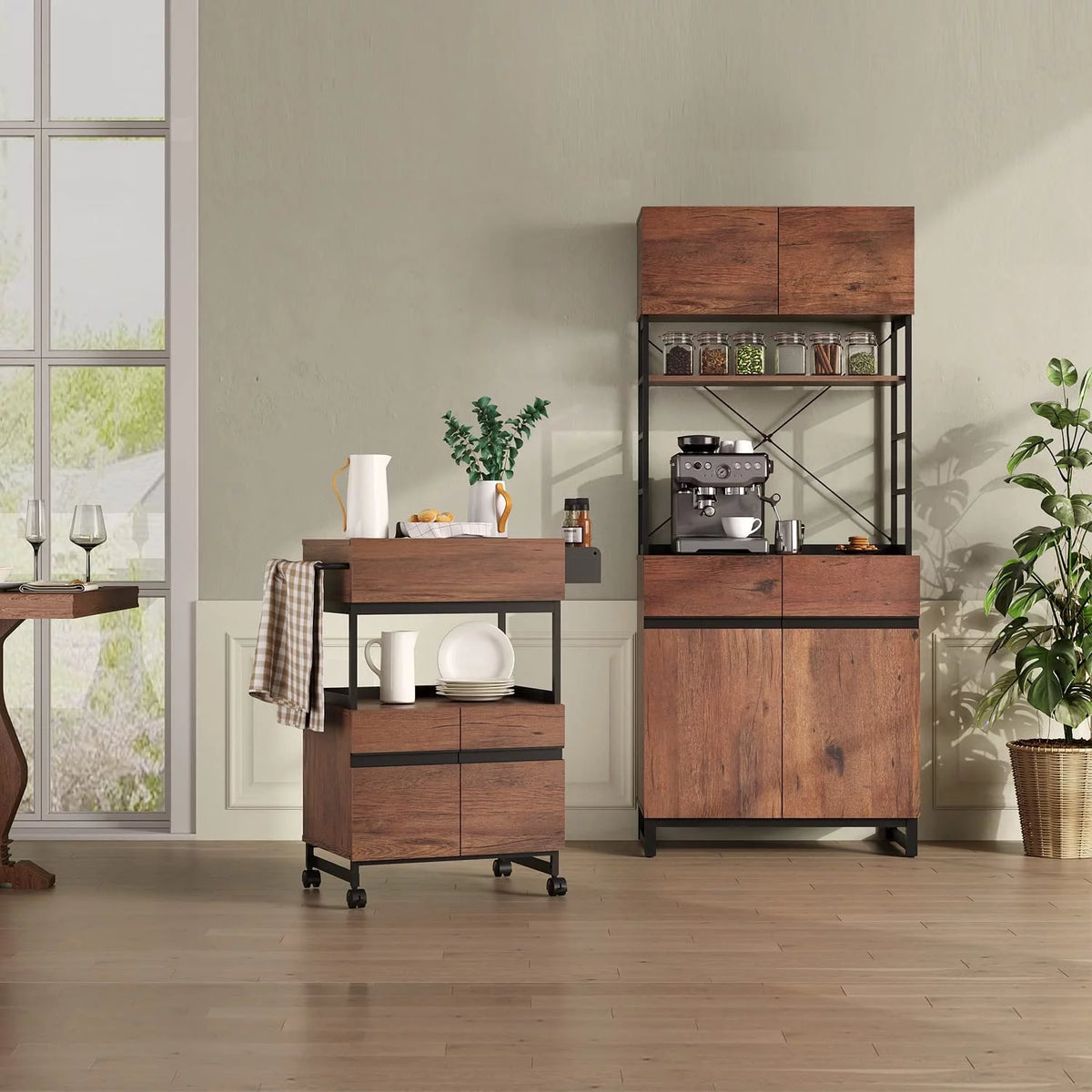 Kitchen Island with Drawer and Storage Cabinet S46954