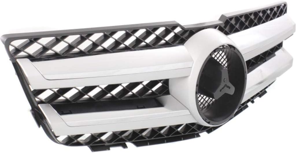 Black Shell & Insert Grille Assembly with Chrome Molding and Aluminum Trim W15692