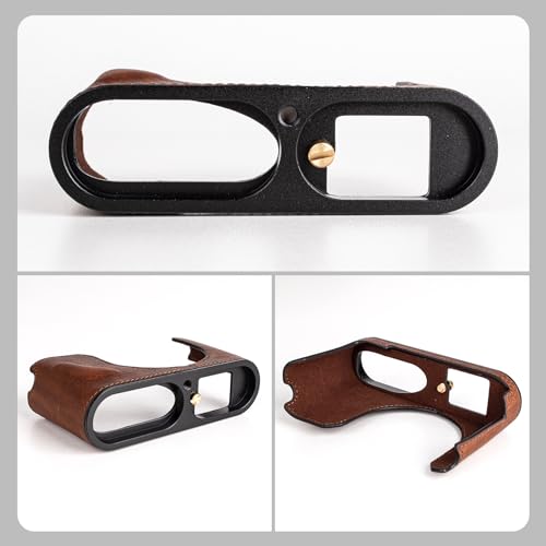 Genuine Leather Camera Case with Bottom Hole S7571