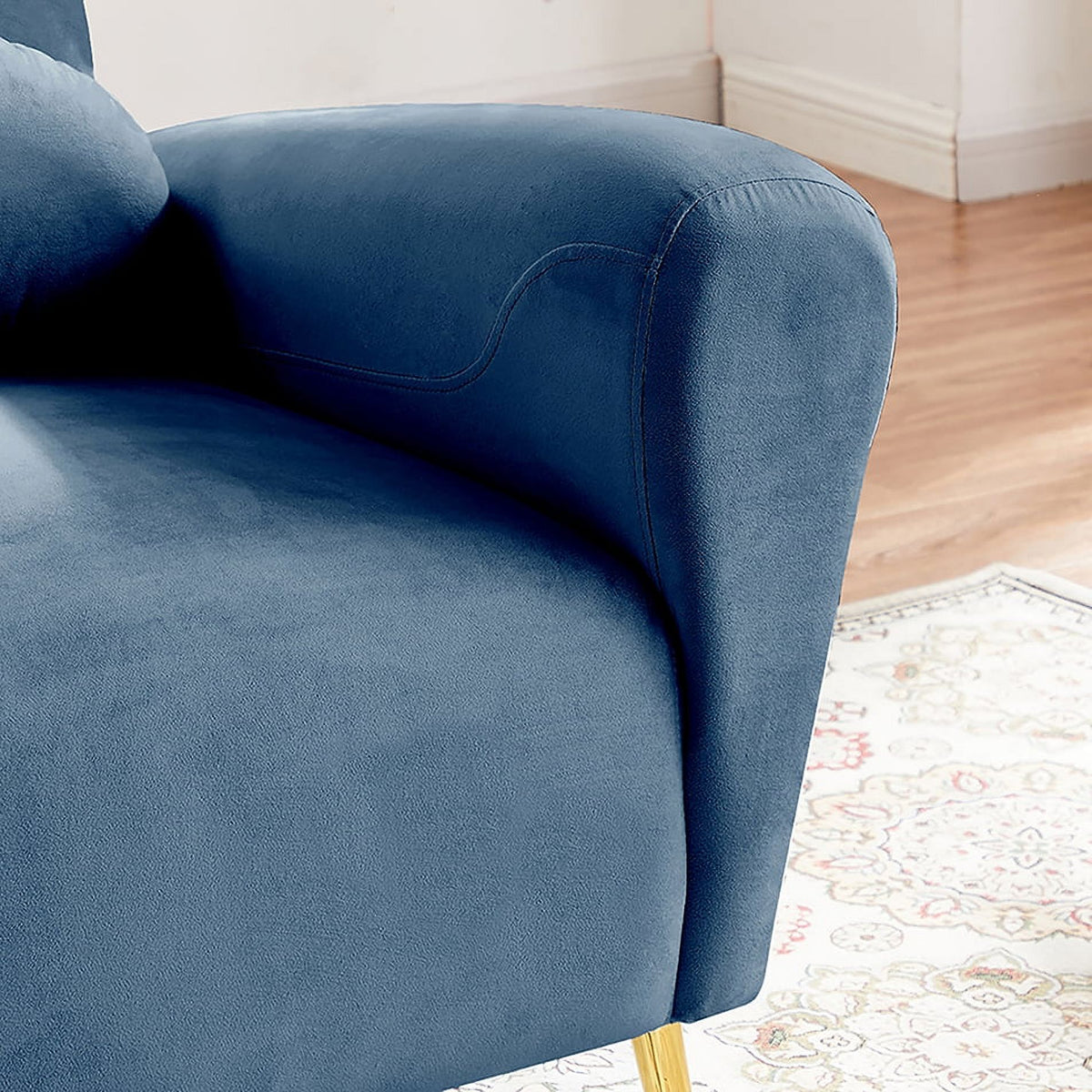 Blue Upholstered Armless Chair U448117