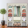 69" Portable Heavy Duty Clothes Closet Wardrobe Storage Organizer P306141