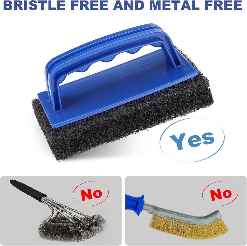 Heavy Duty Griddle Scrubber Scouring Pad & Handle Y715381