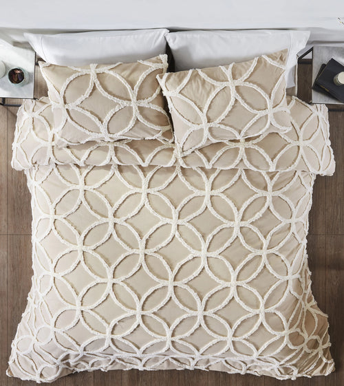 100% Cotton Tufted Chenille Comforter Set Q60833