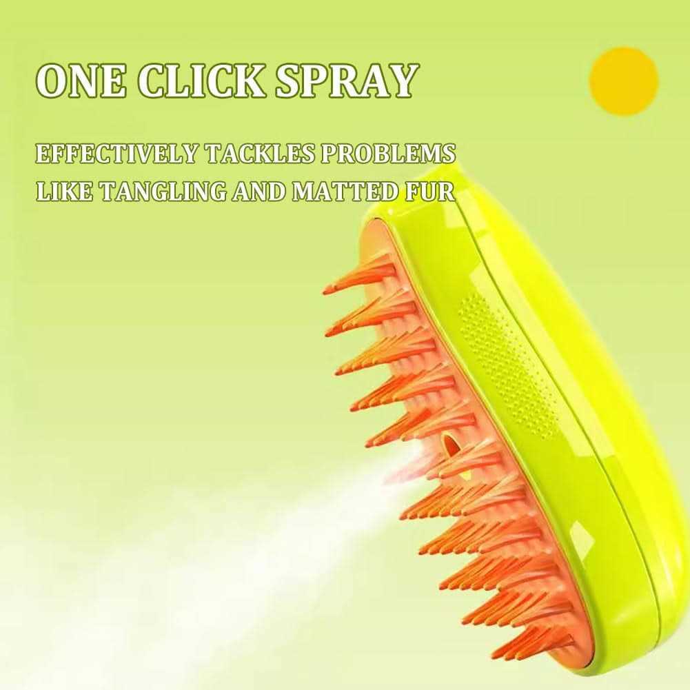 3 In1 Self Cleaning Steam Cat Brush T4480