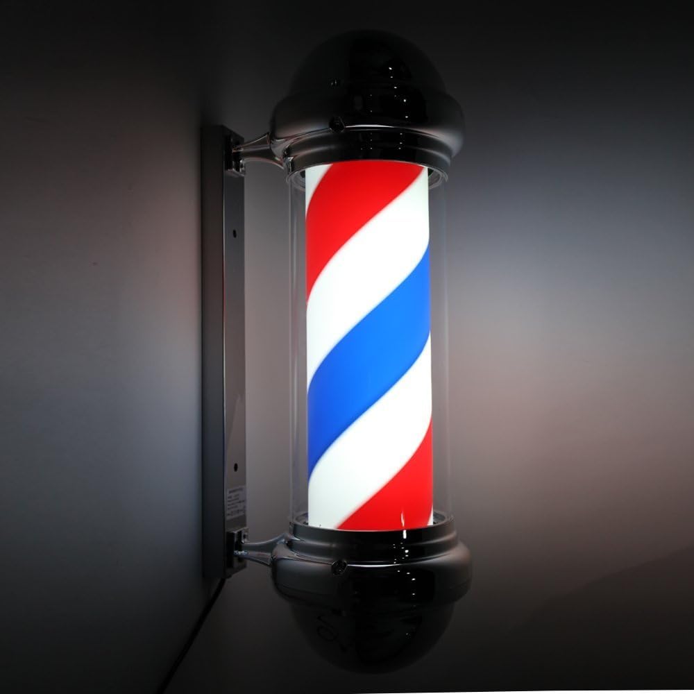 2 Packs 28'' LED Barber Pole Light, Red White Blue LED Strips Y32946