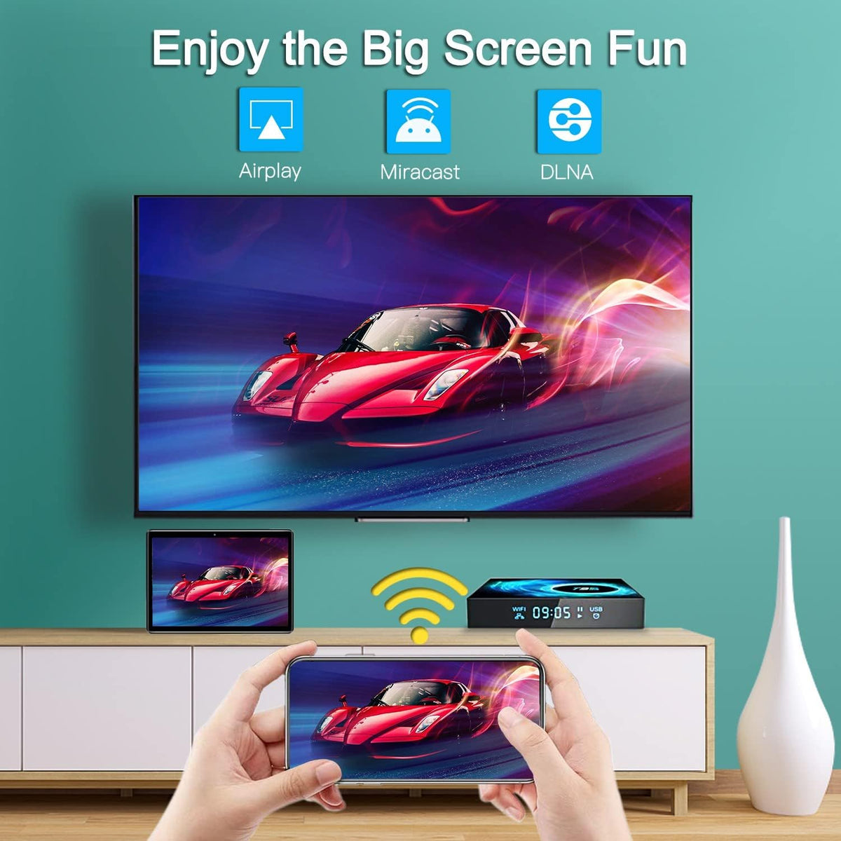 2 Pack 4GB 64GB Android TV Box with Dual WiFi B28000