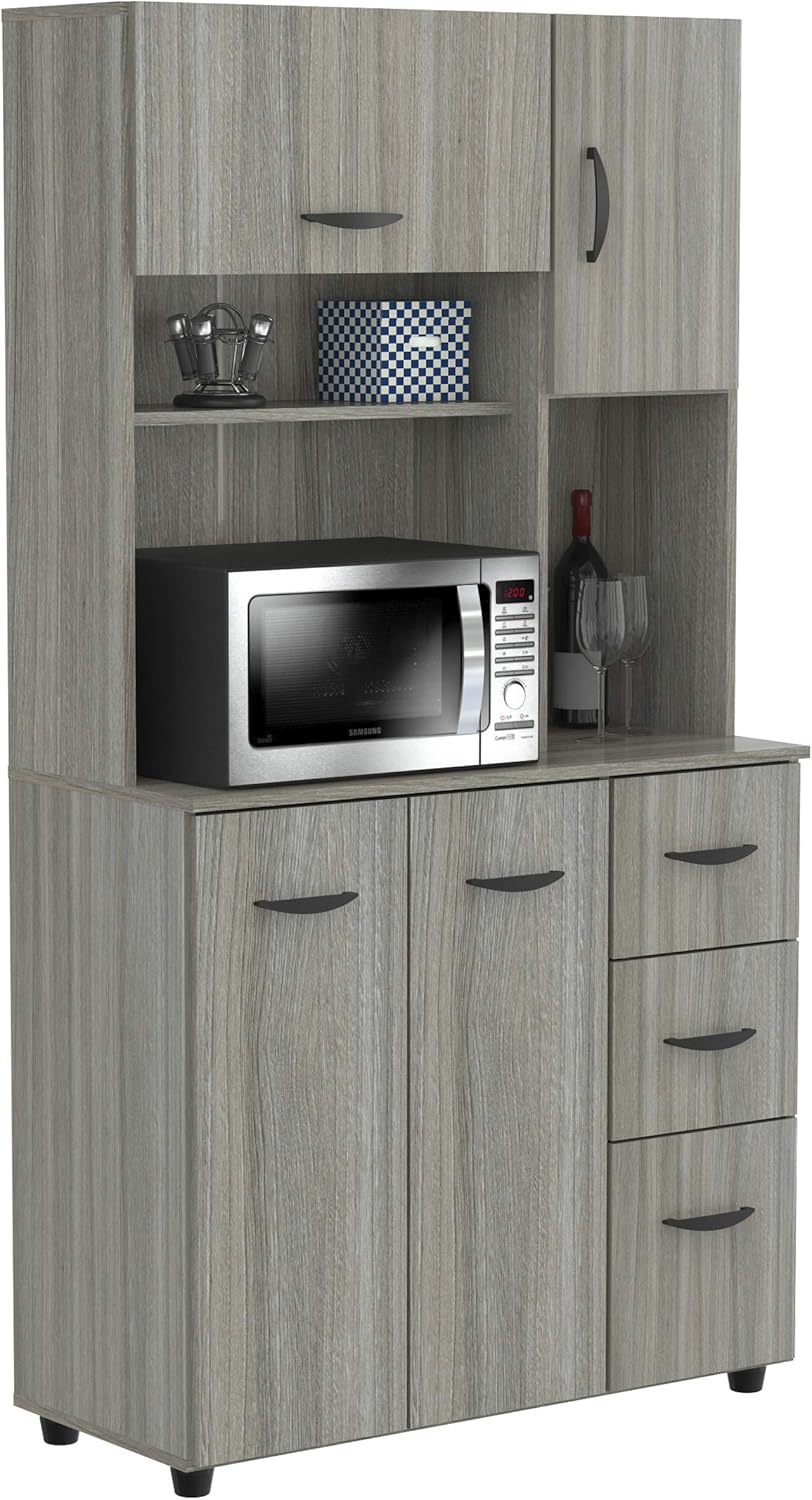 Smoke Oak Microwave Storage Cabinet D624589