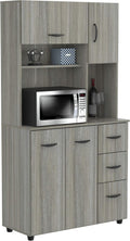 Smoke Oak Microwave Storage Cabinet D624589