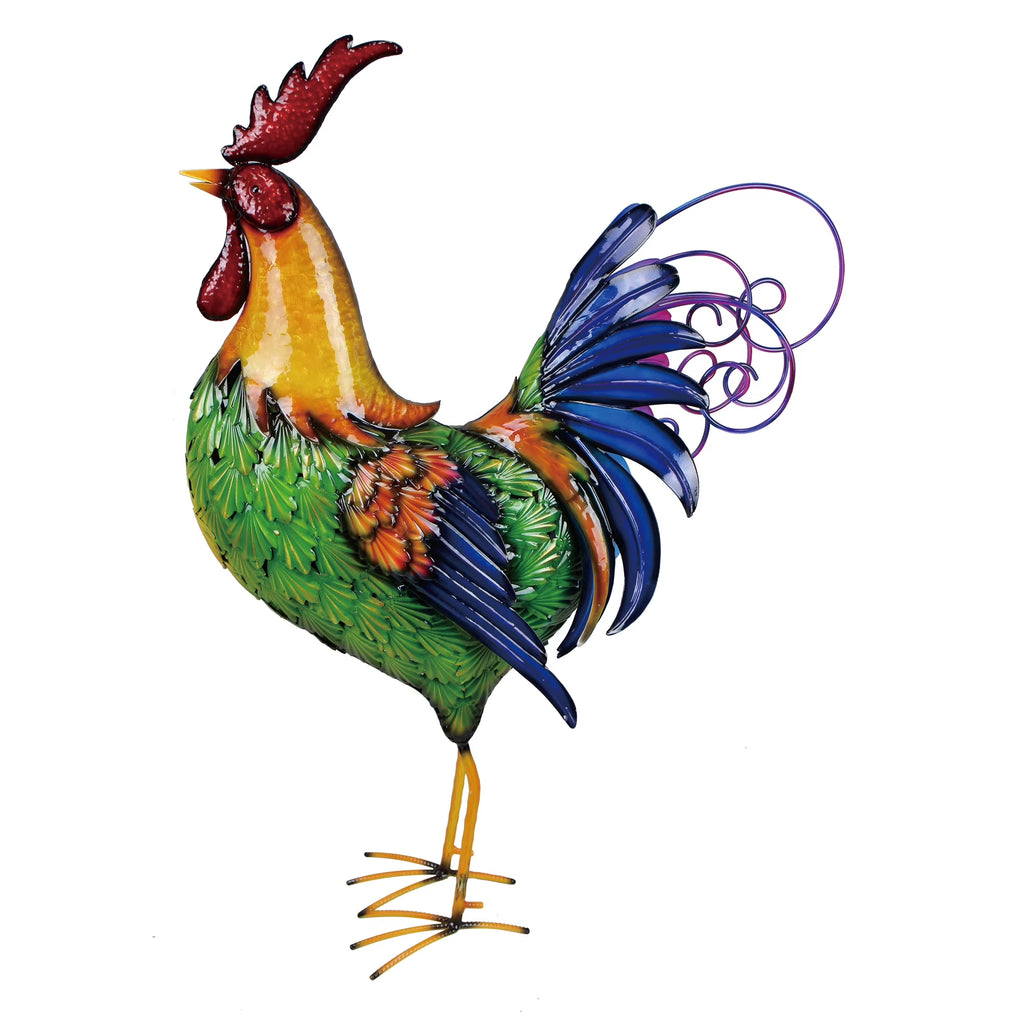 Metal Garden Rooster Statue S725
