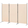 3 Panel Folding Fabric Room Divider, 102" W x 71" H (Black) S947799