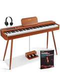 88-Key Graded Hammer Action Digital Piano with Triple Pedal and Stand F328735