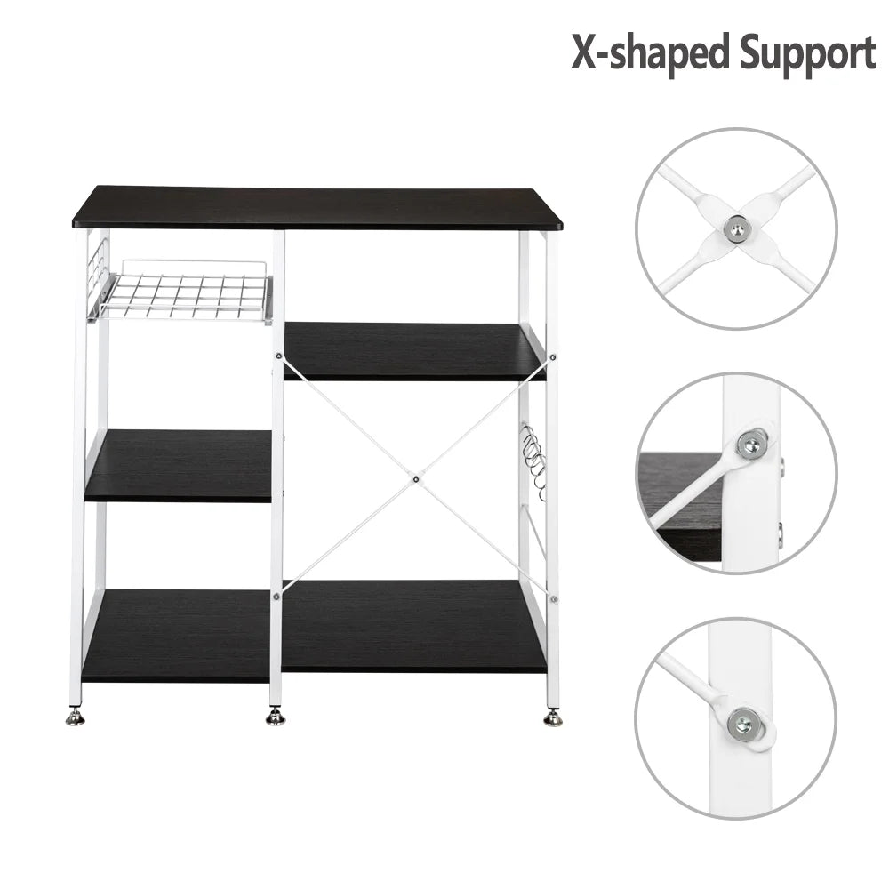 Dark Brown 3-Tier Kitchen Baker's Rack X198