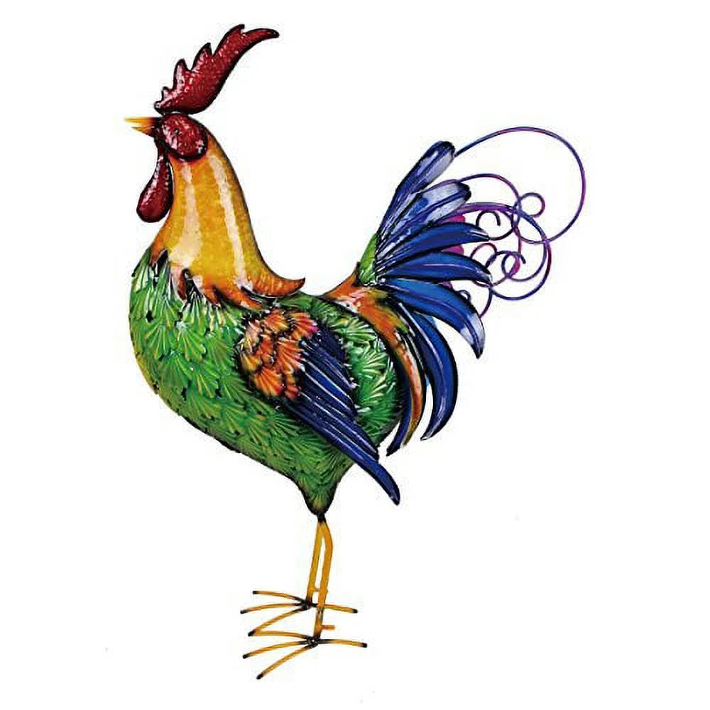 Metal Garden Rooster Statue S725