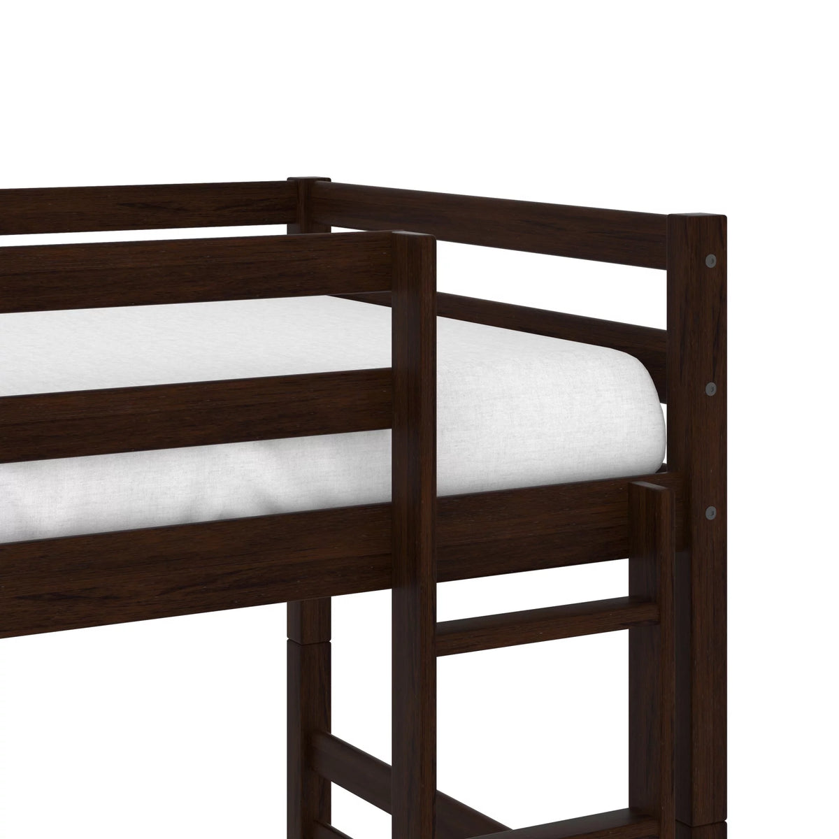 White Wood Twin over Twin Convertible Bunk Bed P6436