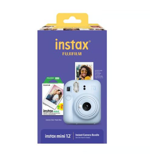 Blue Instant Camera with 20 Sheets Film X136844