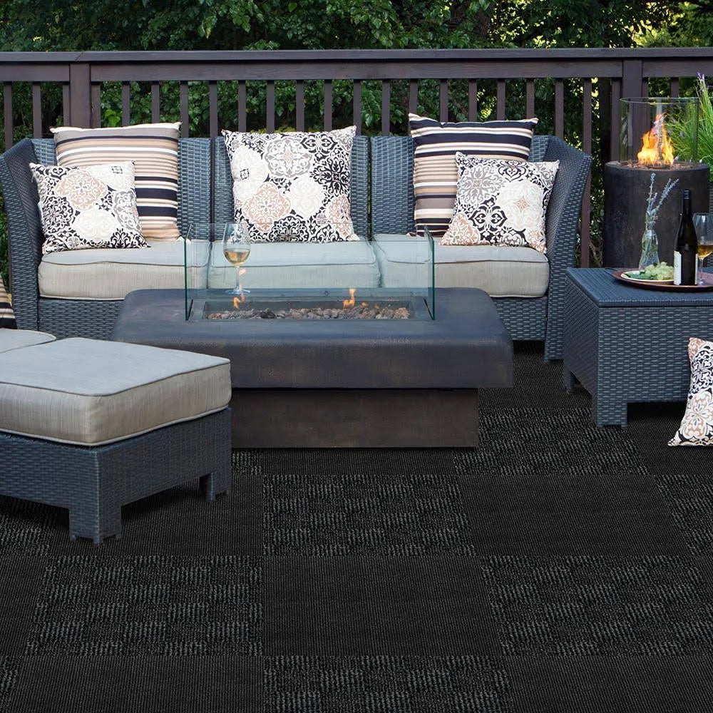 Ocean Blue Crochet Rug L3553