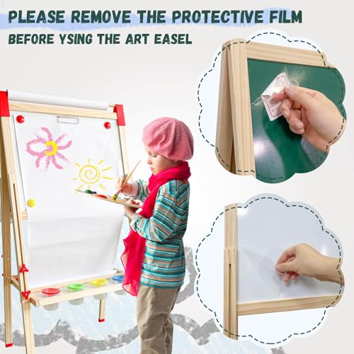 Adjustable Wooden Double Sided Magnetic Art Easel W22056