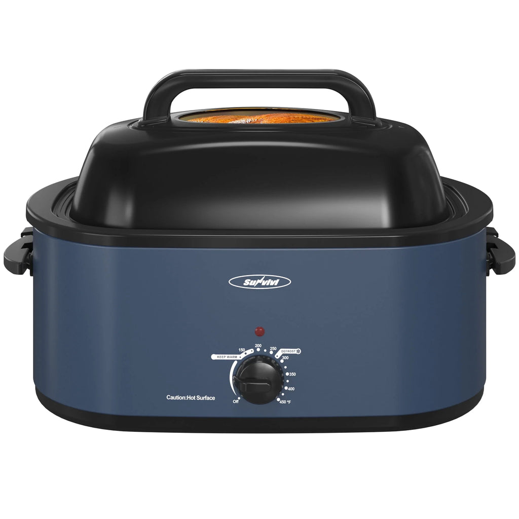 24 Quart Electric Roaster Oven with Glass Lid O20888