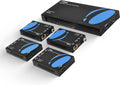 1x4 HDMI Extender Splitter 4K over Single Cable CAT6/7 4K@60Hz HDCP 2.2 with IR Remote EDID Management S3906