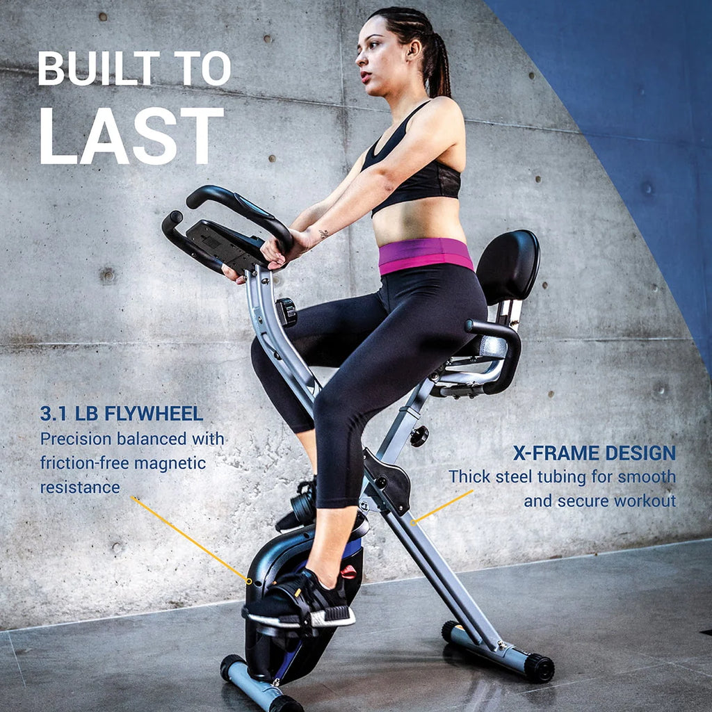 Compact Upright Folding Bike with Magnetic Resistance V497884