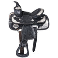 Black Silver Accents Western Saddle K380