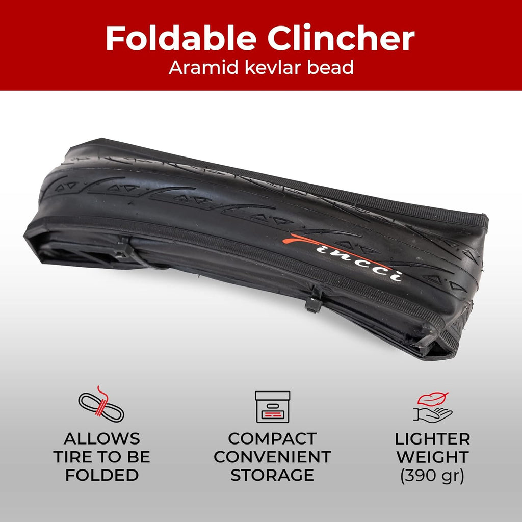 Pair 700 x 25c Foldable 120 TPI Road Racing Bicycle B923