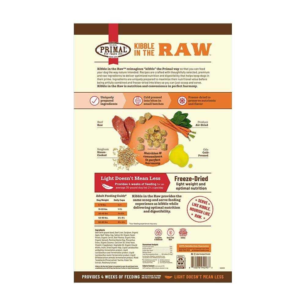 Primal Kibble in The Raw Beef Dog Food B812005