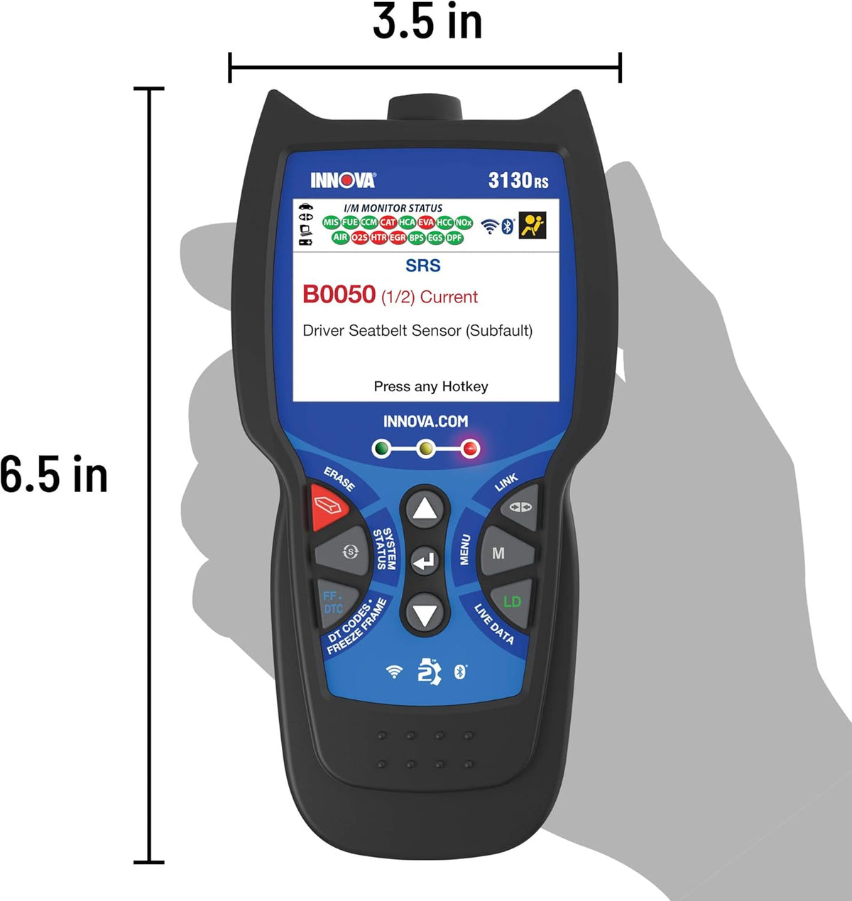 OBD2 Scanner Car Code Reader with ABS SRS Live Data V484