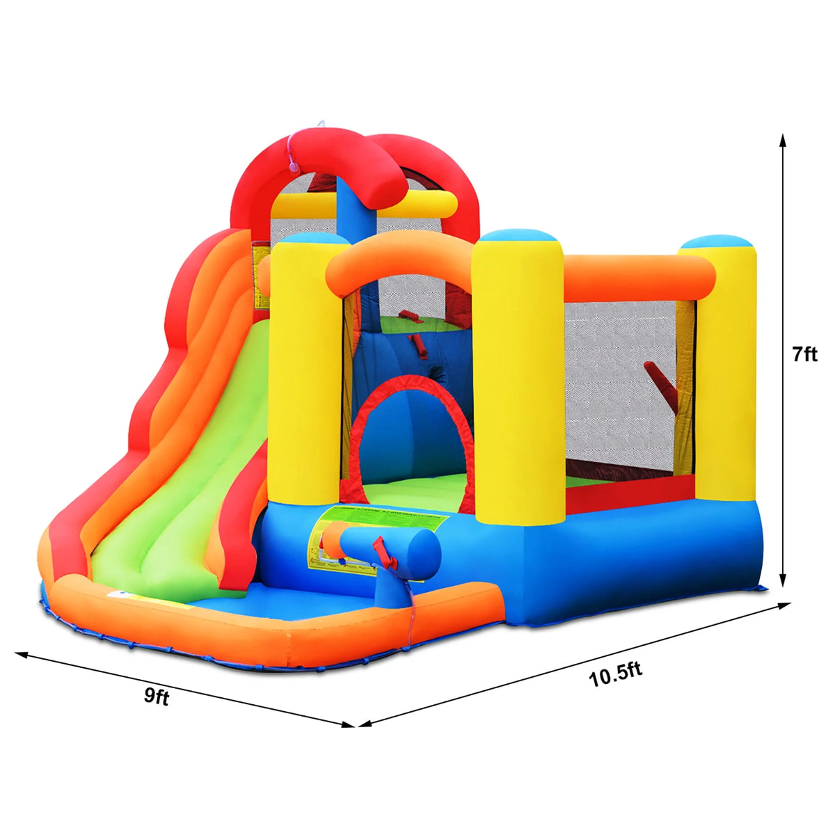 Inflatable Bounce House Water Slide with Splash Pool W381