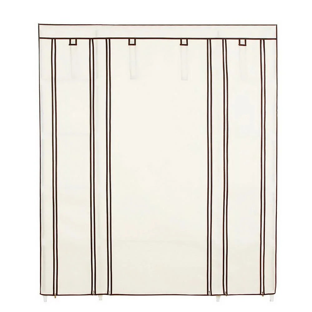 69" Portable Heavy Duty Clothes Closet Wardrobe Storage Organizer P306141