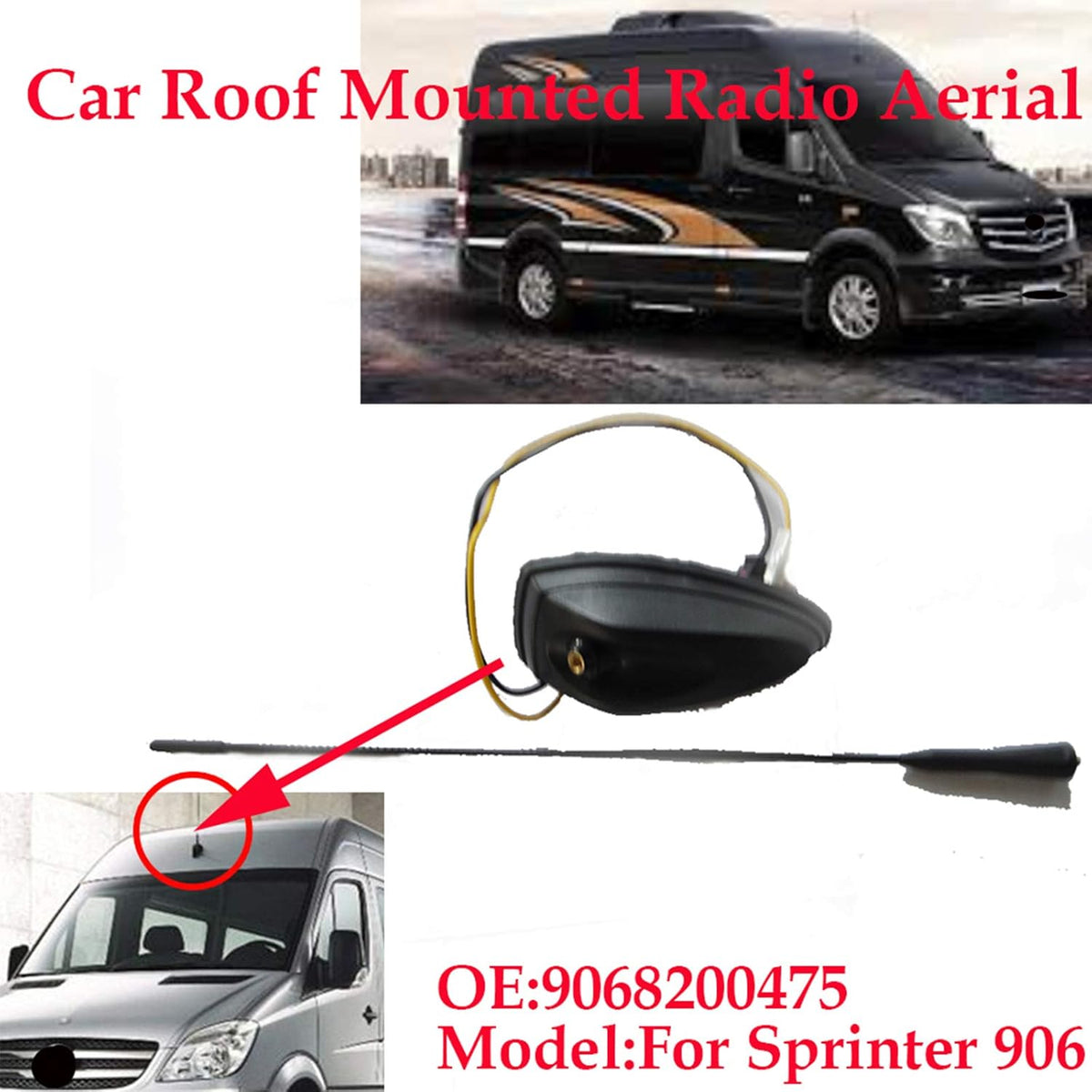 Car Roof Antenna Mast Replacement Pack of 2 U18777